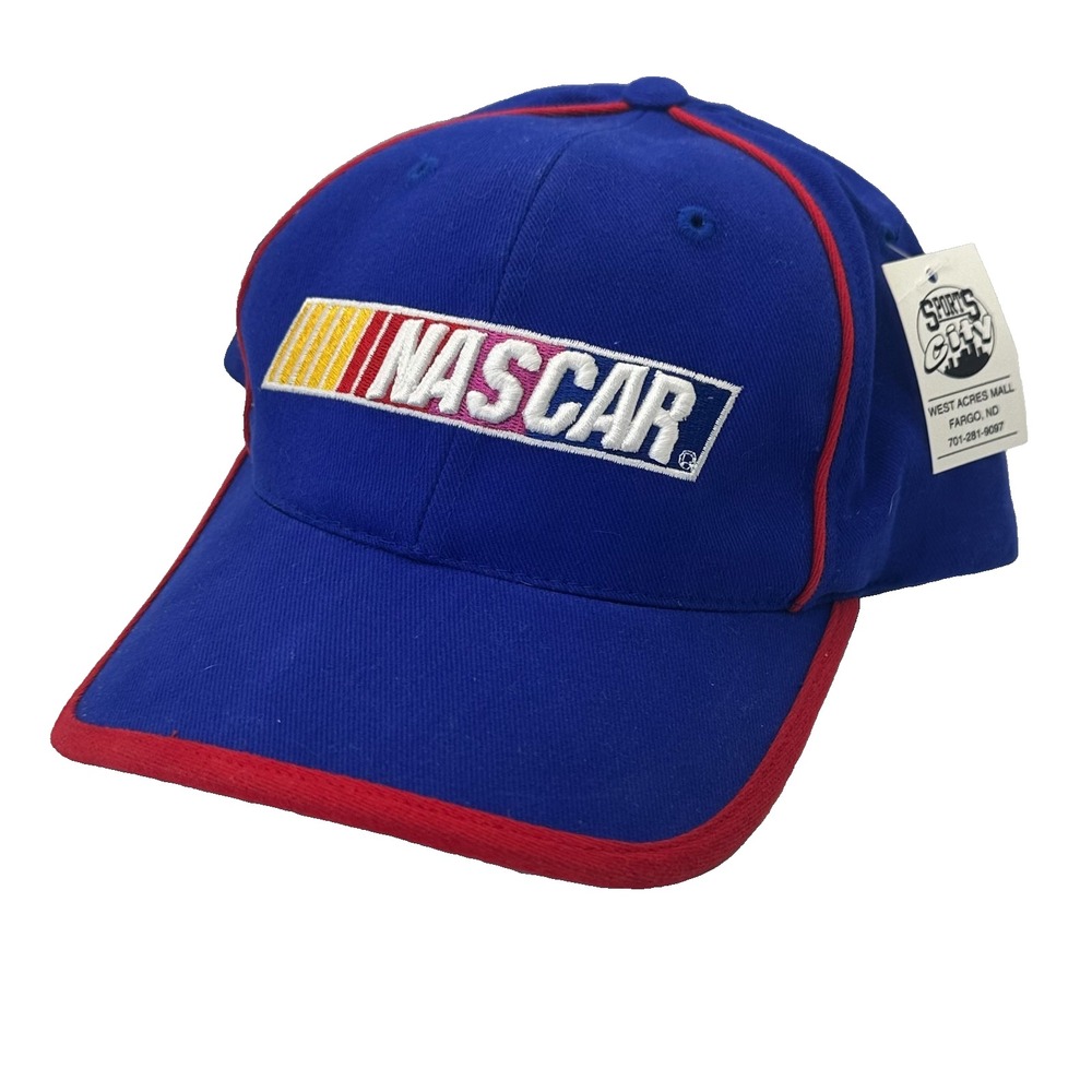 NASCAR Checkered Flag Sports CFS Multicolor Adjustable Hat NWT Classic Blue Red